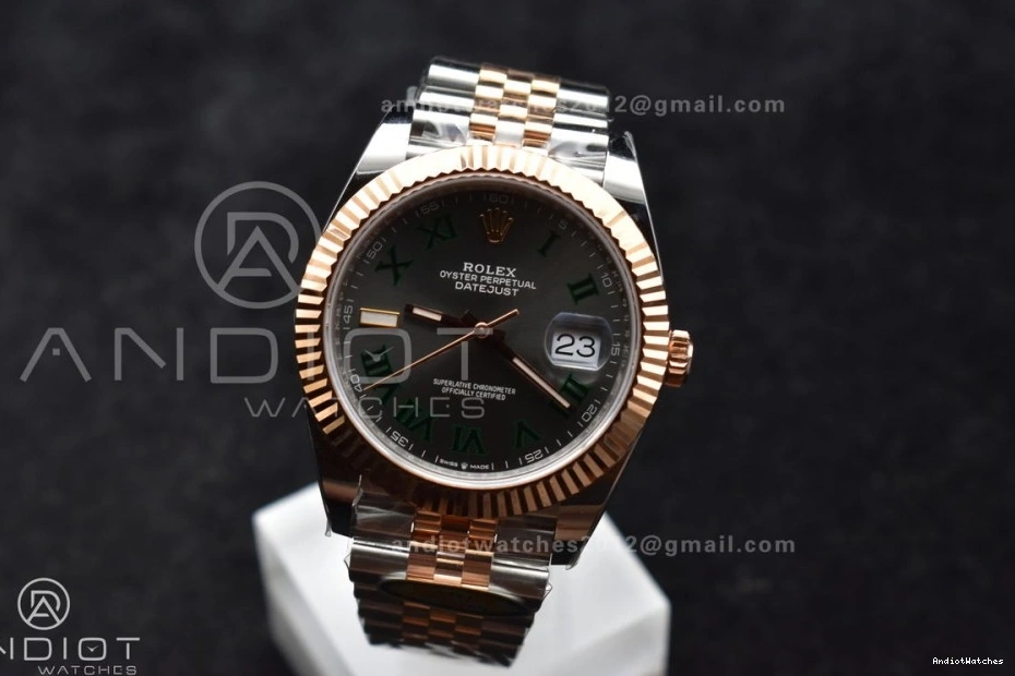 on RG 1:1 Gray ARF (Gain SH3235 612 Jubilee Steel SS SS RG Edition Bracelet 41 FreshLook Roman Green 126333 DateJust Dial Weight) 904L Best 1003